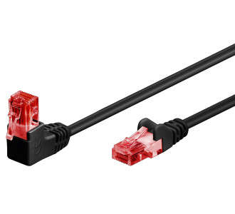 GOOBAY καλώδιο δικτύου 51517, CAT 6 U/UTP, γωνιακό, CCA, 3m, μαύρο