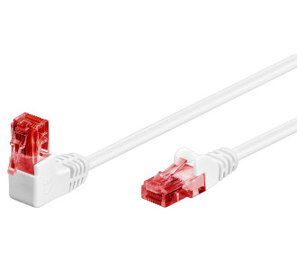 GOOBAY καλώδιο δικτύου 51522, CAT 6 U/UTP, γωνιακό, CCA, 1m, λευκό