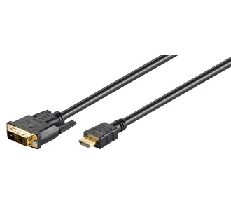 GOOBAY καλώδιο DVI-D σε HDMI 51580, 2m, μαύρο