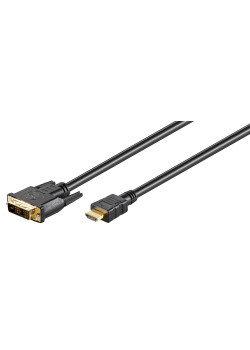 GOOBAY καλώδιο DVI-D σε HDMI 51586, 10m, μαύρο