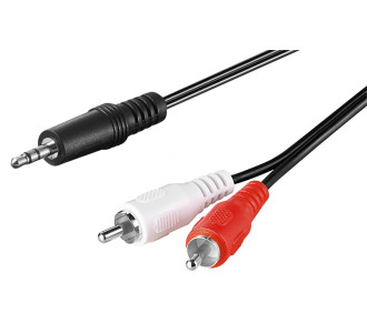 GOOBAY καλώδιο ήχου 51651 3.5mm σε 2x RCA, 3 pin stereo, 5m, μαύρο