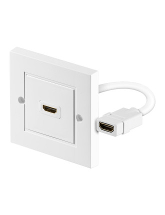 GOOBAY πρίζα τοίχου HDMI 51722, gold-plated, 4K, λευκή GOOBAY πρίζα τοίχου HDMI 51722, gold-plated, 4K, λευκή