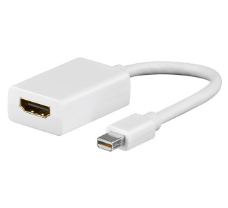 GOOBAY καλώδιο mini DisplayPort σε HDMI θηλυκό 51729, 0.15m, λευκό