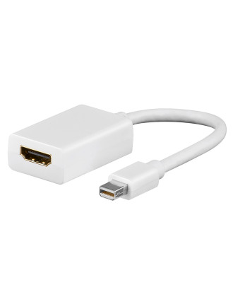 GOOBAY καλώδιο mini DisplayPort σε HDMI θηλυκό 51729, 0.15m, λευκό