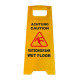 Προειδοποιητική πινακίδα "caution wet floor" 520112, 21-30x58cm, κίτρινη Προειδοποιητική πινακίδα "caution wet floor" 520112, 21-30x58cm, κίτρινη