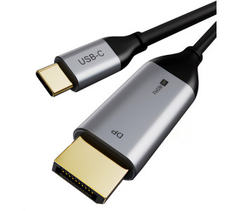 CABLETIME καλώδιο USB-C σε DisplayPort CT-CMDP2, 4K/60Hz, 1.8m, μαύρο CABLETIME καλώδιο USB-C σε DisplayPort CT-CMDP2, 4K/60Hz, 1.8m, μαύρο