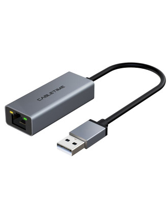 CABLETIME αντάπτορας δικτύου CT-AML100, USB, 100Mbps Ethernet, γκρι