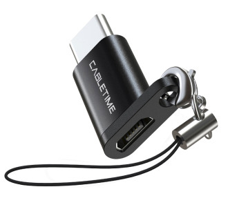 CABLETIME αντάπτορας USB Type-C σε USB Micro CMBF, μαύρος
