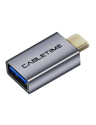 CABLETIME αντάπτορας USB-C σε USB CT-CMAFOTG, 5Gbps, γκρι