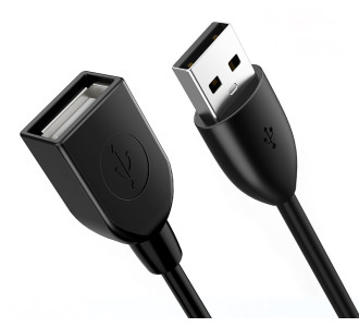 CABLETIME καλώδιο προέκτασης USB CT-AMAF2, 3A, 480Mbps, 1m, μαύρο CABLETIME καλώδιο προέκτασης USB CT-AMAF2, 3A, 480Mbps, 1m, μαύρο