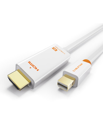 CABLETIME καλώδιο mini DisplayPort σε HDMI CT-03G4K60, 4K, 1.8m, λευκό