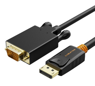 CABLETIME καλώδιο DisplayPort σε VGA CT-04G, 1080p, 1.8m, μαύρο