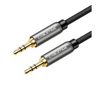 CABLETIME καλώδιο ήχου 3.5mm CT-P11GN, AUX, 1.8m, μαύρο