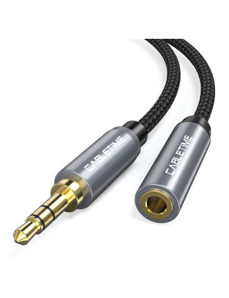 CABLETIME προέκταση καλωδίου ήχου 3.5mm CT-P11F, AUX, 1.8m, μαύρο
