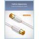 CABLETIME καλώδιο κεραίας CT-AV101, 75 Ohm, 2m, λευκό CABLETIME καλώδιο κεραίας CT-AV101, 75 Ohm, 2m, λευκό