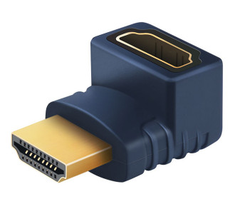 CABLETIME αντάπτορας HDMI HA10, γωνιακός, 4K, μπλε