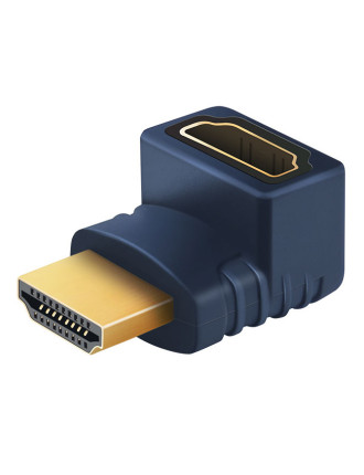 CABLETIME αντάπτορας HDMI HA10, γωνιακός, 4K, μπλε