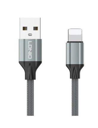 LDNIO καλώδιο Lightning σε USB LS441, 2.4A, 1m, γκρι LDNIO καλώδιο Lightning σε USB LS441, 2.4A, 1m, γκρι