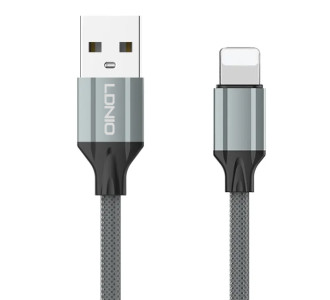 LDNIO καλώδιο Lightning σε USB LS442, 2.4A, 2m, γκρι LDNIO καλώδιο Lightning σε USB LS442, 2.4A, 2m, γκρι