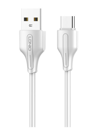 LDNIO καλώδιο USB-C σε USB LS540, 2.4A, 20cm, λευκό
