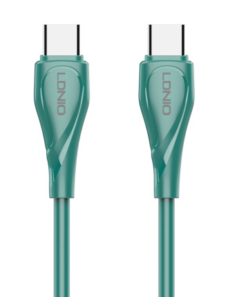 LDNIO καλώδιο USB-C σε USB-C LC611C, 65W PD, 1m, πράσινο LDNIO καλώδιο USB-C σε USB-C LC611C, 65W PD, 1m, πράσινο