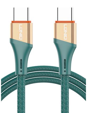 LDNIO καλώδιο USB-C σε USB-C LC631C, 65W PD, 1m, πράσινο LDNIO καλώδιο USB-C σε USB-C LC631C, 65W PD, 1m, πράσινο