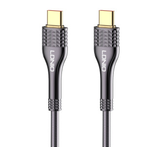 LDNIO καλώδιο USB-C σε USB-C LC651C, 65W, 1m, γκρι LDNIO καλώδιο USB-C σε USB-C LC651C, 65W, 1m, γκρι