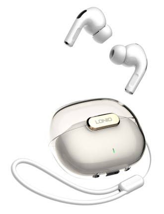 LDNIO earphones με θήκη φόρτισης T02, True Wireless, HiFi, Φ13mm, λευκά