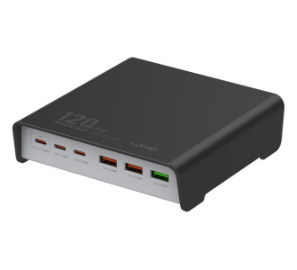 LDNIO σταθμός φόρτισης Q605, 3x USB-C & 3x USB, 120W, PD/QC, μαύρος LDNIO σταθμός φόρτισης Q605, 3x USB-C & 3x USB, 120W, PD/QC, μαύρος