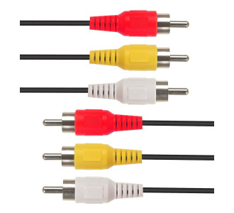 CABLETIME καλώδιο ήχου 3x RCA σε 3x RCA AV240-33N, 1.5m, μαύρο