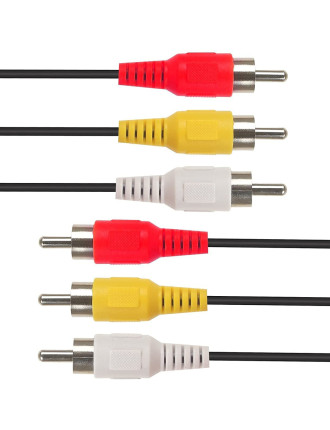 CABLETIME καλώδιο ήχου 3x RCA σε 3x RCA AV240-33N, 1.5m, μαύρο CABLETIME καλώδιο ήχου 3x RCA σε 3x RCA AV240-33N, 1.5m, μαύρο