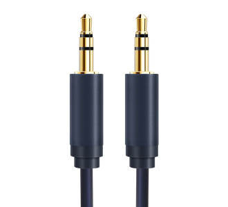 CABLETIME καλώδιο ήχου 3.5mm CT-AV301-H11G, gold plated, 1m, μπλε