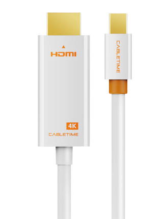 CABLETIME καλώδιο mini DisplayPort σε HDMI CT-AV588-03G4K, 4K/30Hz, 1m, λευκό