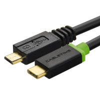 CABLETIME καλώδιο USB-C σε micro USB CT-U32-CMMCBG, 2A, 480Mbps, 1m, μαύρο CABLETIME καλώδιο USB-C σε micro USB CT-U32-CMMCBG, 2A, 480Mbps, 1m, μαύρο