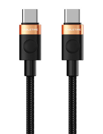 CABLETIME καλώδιο USB-C CT-CM60, 60W, 480Mbps, 1m, μαύρο