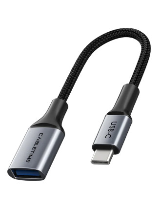 CABLETIME αντάπτορας USB-C σε USB CT-CMAF3.0, 5Gbps, γκρι