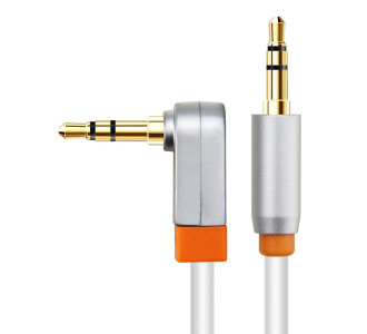 CABLETIME καλώδιο ήχου 3.5mm CT-AV311-P11RG, γωνιακό, gold plated, 3m, λευκό