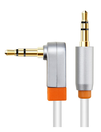 CABLETIME καλώδιο ήχου 3.5mm CT-AV311-P11RG, γωνιακό, gold plated, 3m, λευκό