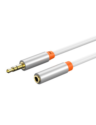 CABLETIME καλώδιο προέκτασης ήχου 3.5mm CT-AV311-P12G, gold plated, 0.5m, λευκό