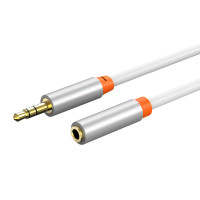 CABLETIME καλώδιο προέκτασης ήχου 3.5mm CT-AV311-P12G, gold plated, 1m, λευκό CABLETIME καλώδιο προέκτασης ήχου 3.5mm CT-AV311-P12G, gold plated, 1m, λευκό