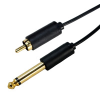 CABLETIME καλώδιο ήχου 6.35mm σε RCA AV323-11RCAG, 1.8m, μαύρο CABLETIME καλώδιο ήχου 6.35mm σε RCA AV323-11RCAG, 1.8m, μαύρο