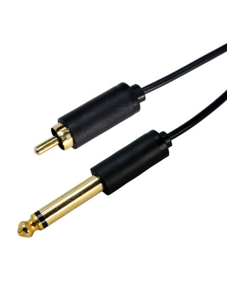 CABLETIME καλώδιο ήχου 6.35mm σε RCA AV323-11RCAG, 1.8m, μαύρο CABLETIME καλώδιο ήχου 6.35mm σε RCA AV323-11RCAG, 1.8m, μαύρο