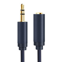 CABLETIME καλώδιο προέκτασης ήχου 3.5mm CT-AV302-H11G, gold plated, 5m, μπλε CABLETIME καλώδιο προέκτασης ήχου 3.5mm CT-AV302-H11G, gold plated, 5m, μπλε