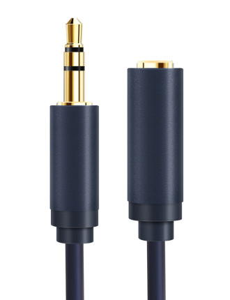 CABLETIME καλώδιο προέκτασης ήχου 3.5mm CT-AV302-H11G, gold plated, 5m, μπλε