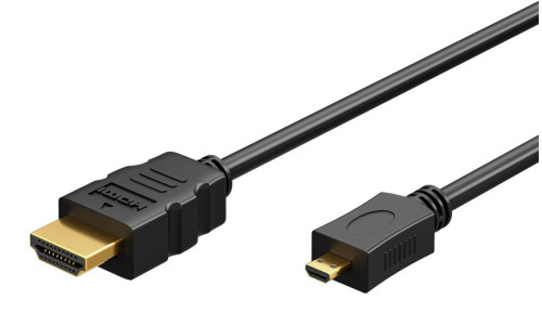 GOOBAY καλώδιο micro HDMI σε HDMI 53781 με Ethernet, 4K/60Hz, 1m, μαύρο GOOBAY καλώδιο micro HDMI σε HDMI 53781 με Ethernet, 4K/60Hz, 1m, μαύρο