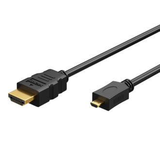 GOOBAY καλώδιο micro HDMI σε HDMI 53784 με Ethernet, 4K/60Hz, 1.5m, μαύρο GOOBAY καλώδιο micro HDMI σε HDMI 53784 με Ethernet, 4K/60Hz, 1.5m, μαύρο