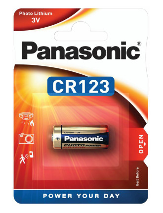 PANASONIC μπαταρία λιθίου, CR123, 3V, 1τμχ PANASONIC μπαταρία λιθίου, CR123, 3V, 1τμχ