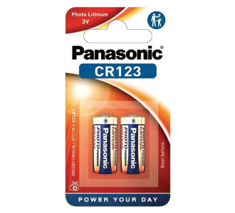 PANASONIC μπαταρίες λιθίου CR123, 3V, 2τμχ