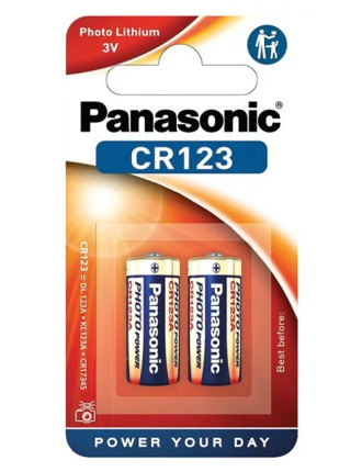PANASONIC μπαταρίες λιθίου CR123, 3V, 2τμχ PANASONIC μπαταρίες λιθίου CR123, 3V, 2τμχ