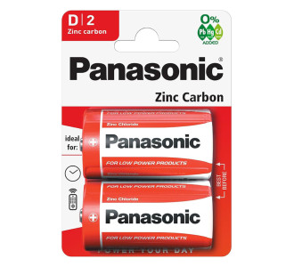 PANASONIC μπαταρίες Zinc Carbon, D/R20, 1.5V, 2τμχ PANASONIC μπαταρίες Zinc Carbon, D/R20, 1.5V, 2τμχ